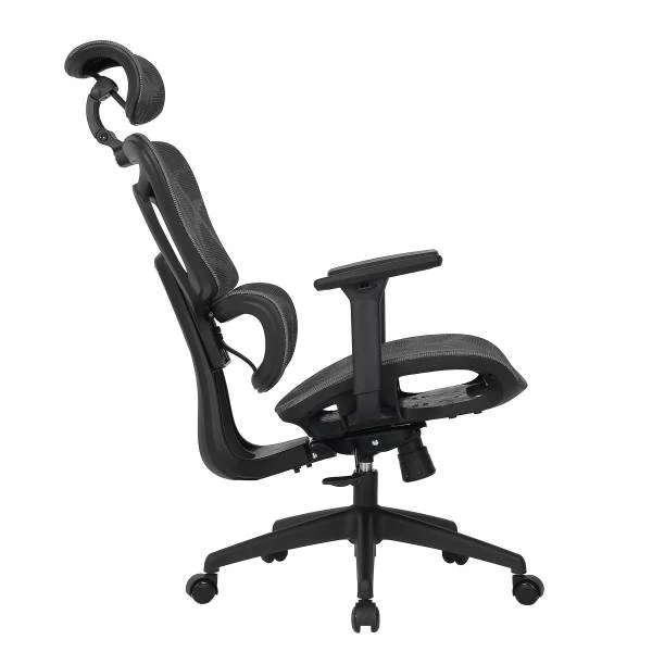 Bürodrehstuhl Doum - Mesh / Metall - Grau / Weiß - Image 7