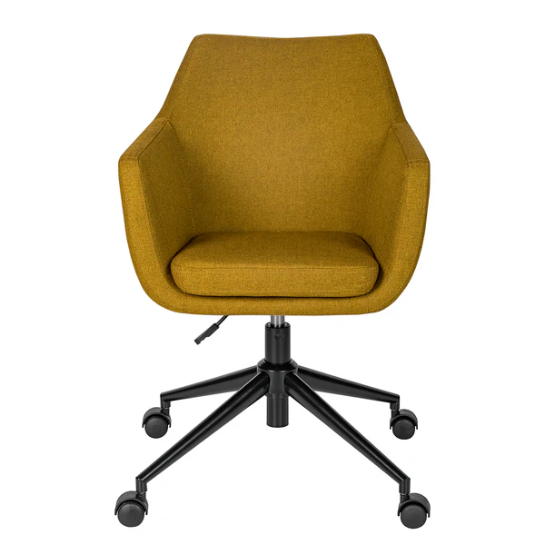 Bürodrehstuhl NICHOLAS - Webstoff Cors: Currygelb - Schwarz - Image 8