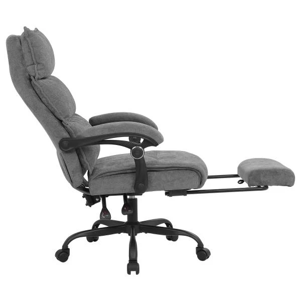 Bürodrehstuhl Tebuai - Webstoff / Metall - Grau / Schwarz - Image 5