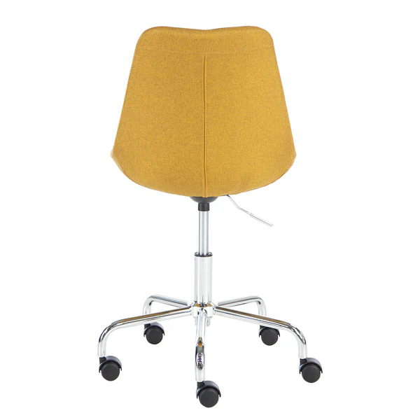 Bürostuhl ALEDAS - Webstoff Cors: Currygelb - Chrom glänzend - Image 5