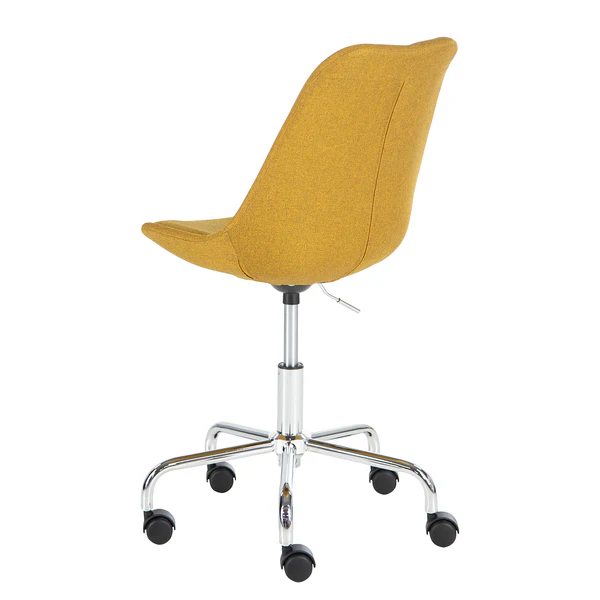 Bürostuhl ALEDAS - Webstoff Cors: Currygelb - Chrom glänzend - Image 6
