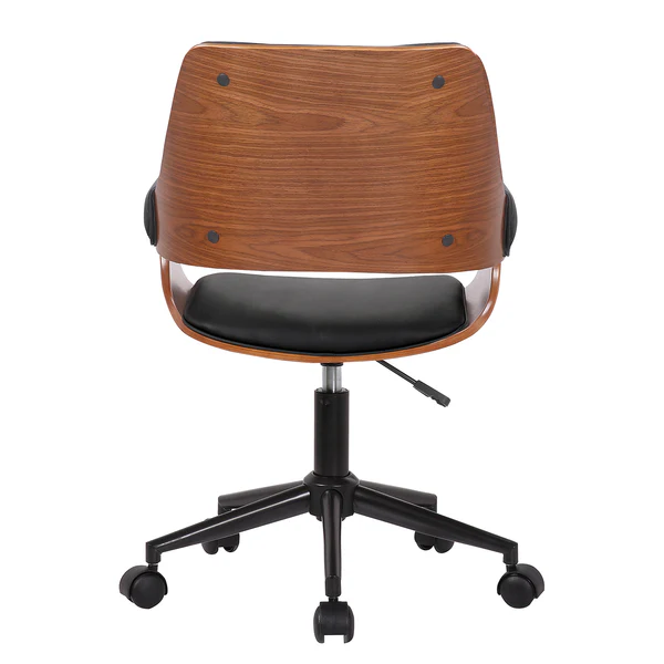Bürostuhl Luumaki - Kunstleder - Schwarz / Walnuss - Image 6