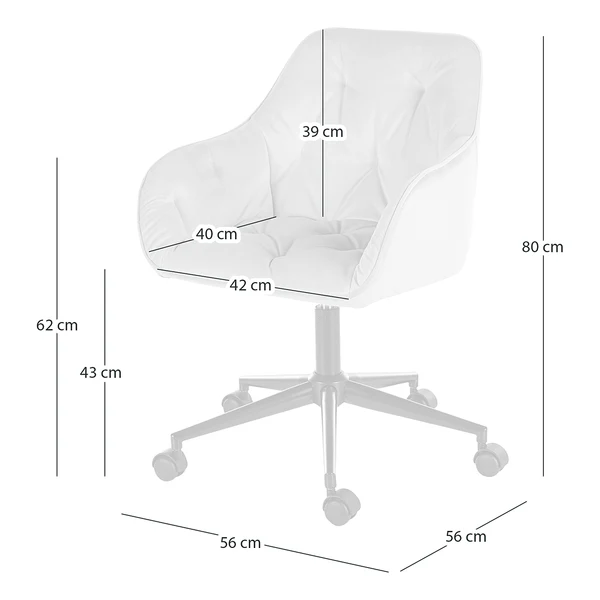 Bürostuhl TILLY - Samt Vilda: Dunkelgrün - Image 18