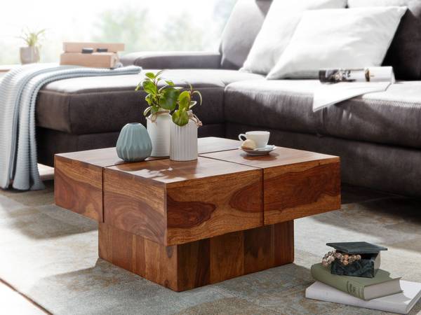 Couchtisch Dalwitz - Sheesham Massiv -  Dunkelbraun - Image 3
