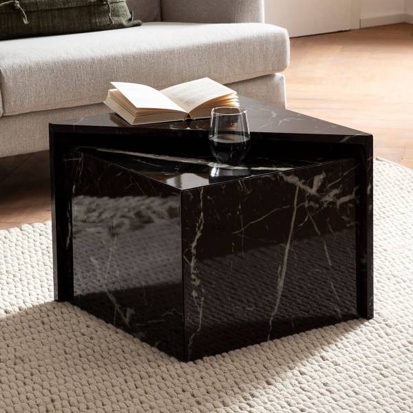 Couchtisch Deleon - Marmor Schwarz Dekor - Image 2