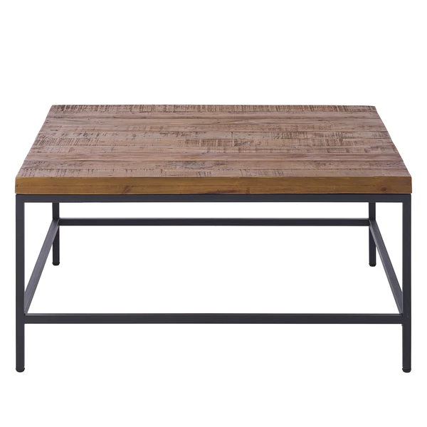 Couchtisch GRASBY - Pinie massiv / Metall - Pinie Dunkel / Schwarz - Höhe: 45 cm - Image 6