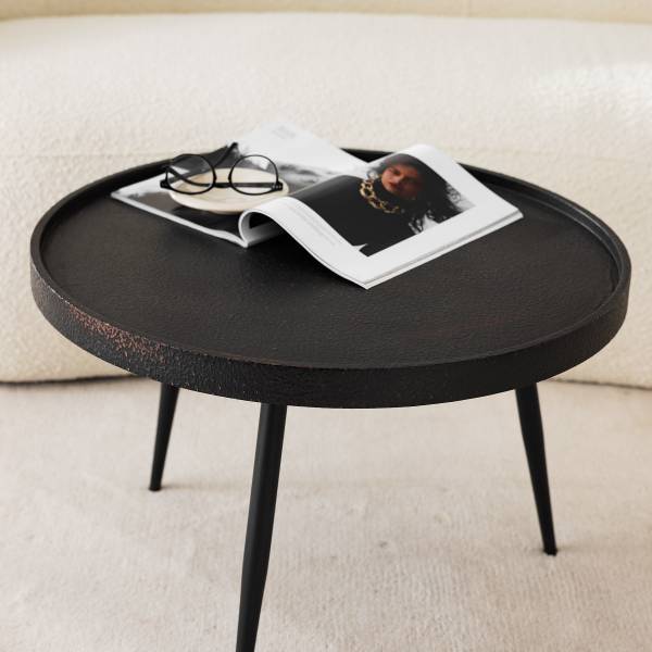 Couchtisch IKOMWA - Antik Schwarz / Schwarz - Durchmesser: 62 cm - Image 9