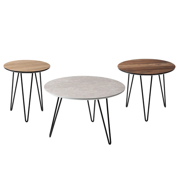 Couchtisch Kess - Marmor Hellgrau Dekor / Schwarz - Image 9