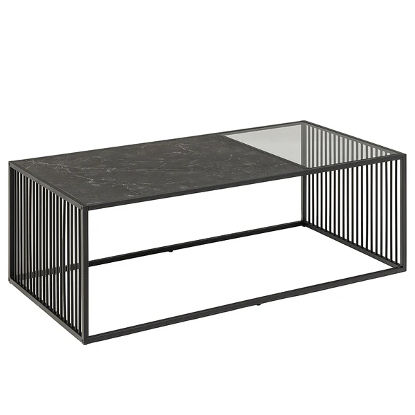 Couchtisch Mephisto 120 cm - Rauchglas / Metall - Schwarz - Image 7