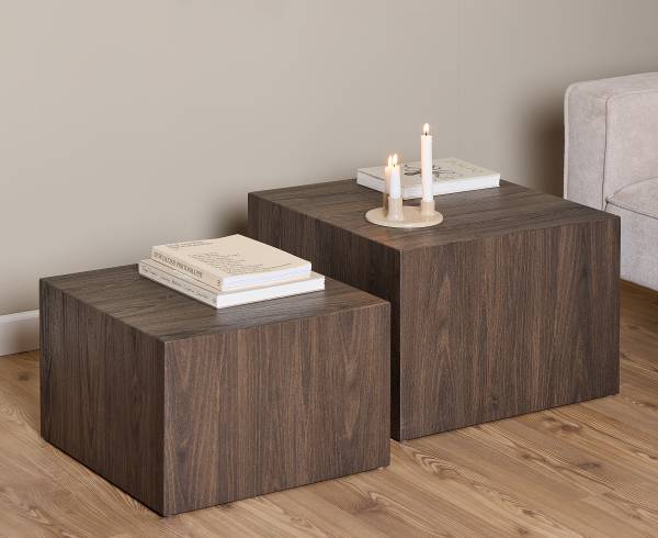 Couchtisch Sukatari 2er-Set - Eiche Dunkel Dekor - Image 2