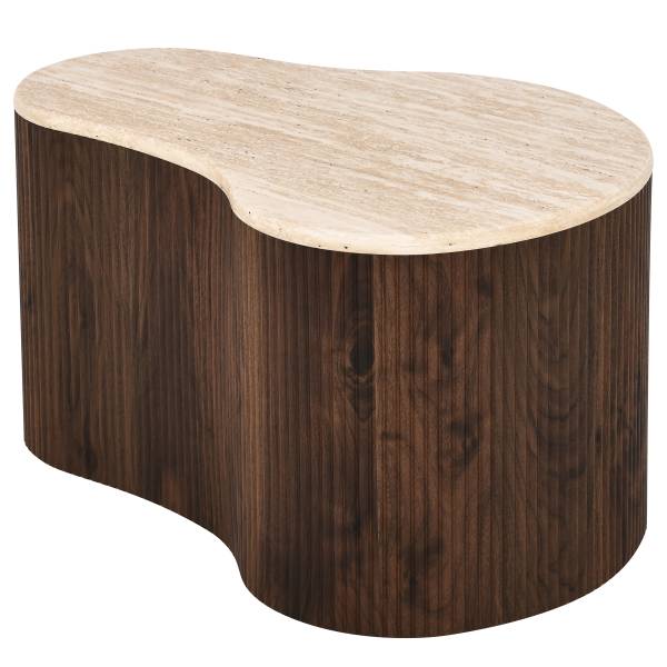 Couchtisch Wawaso - 70 cm - Travertin Dekor / Eiche Dunkel Dekor - Image 11