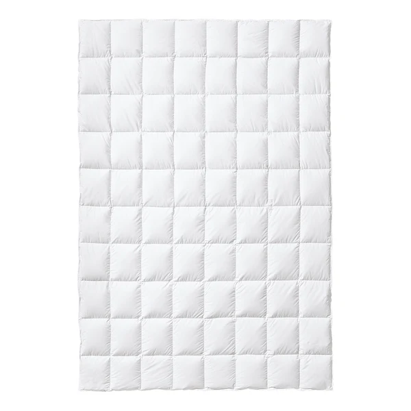 Daunenbettdecke Sleepwell Comfort 8x10 - Baumwolle / Daunen / Federn - Weiß - 135 x 200 cm