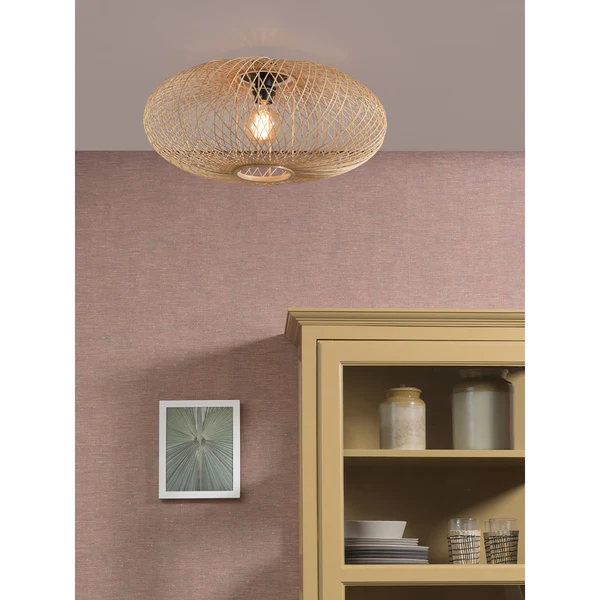 Deckenleuchte Cango - Bambus massiv / Eisen - 1-flammig - Beige - Image 2