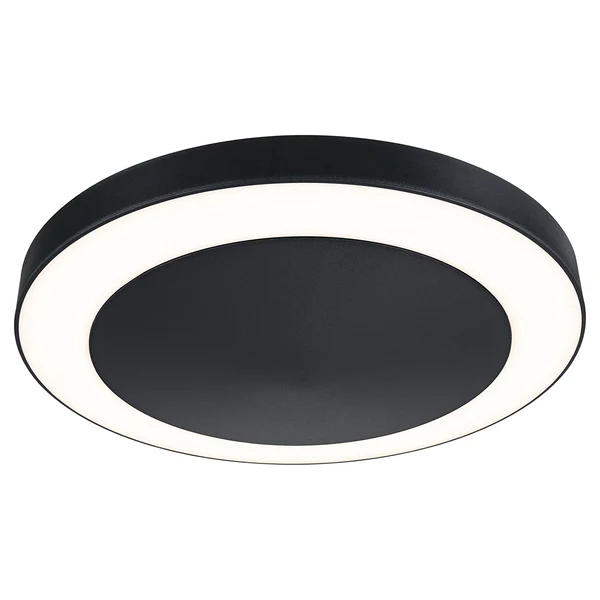 Deckenleuchte Circula - Polycarbonat - Anthrazit - 1-flammig - Anthrazit