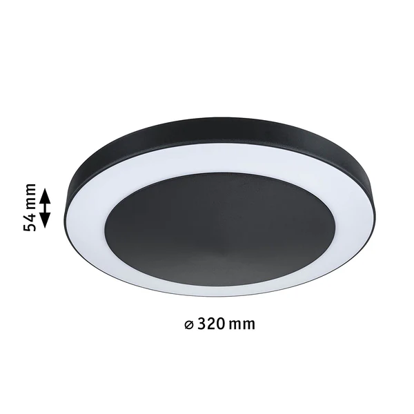 Deckenleuchte Circula - Polycarbonat - Anthrazit - 1-flammig - Anthrazit - Image 4