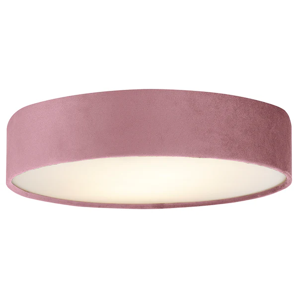 Deckenleuchte Drum - Samt - Altrosa - Durchmesser: 50 cm - Image 3