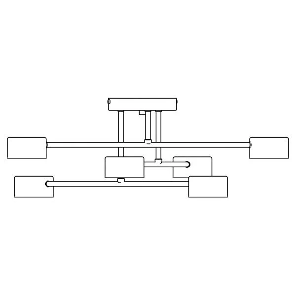Deckenleuchte Halo - Stahl - Weiß - Flammenanzahl: 6 - Image 8