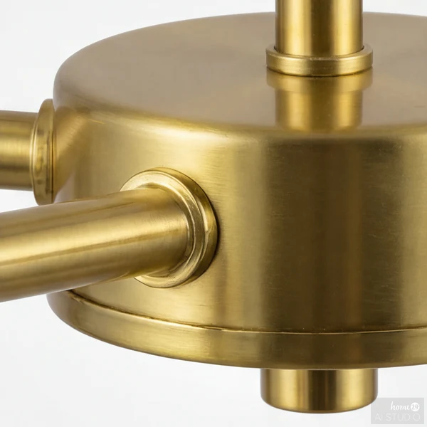 Deckenleuchte Ilumo - Farbglas / Eisen - 5-flammig - Beige / Gold - Image 10