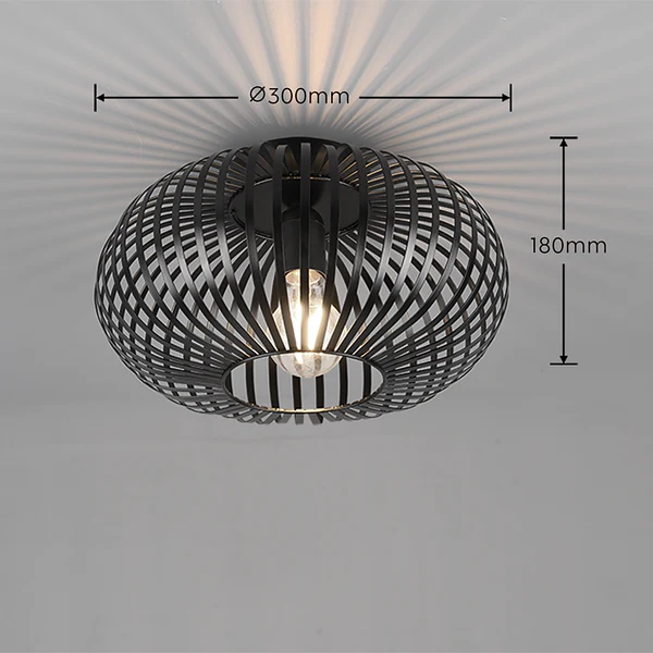 Deckenleuchte Johann - Eisen - 1-flammig - Durchmesser: 30 cm - Image 6