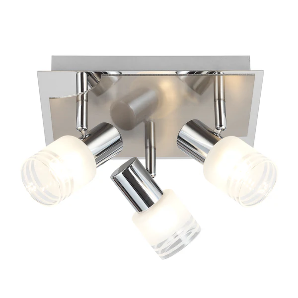 Deckenleuchte Lea - Metall/Glas - Silber - 3-flammig - Image 3