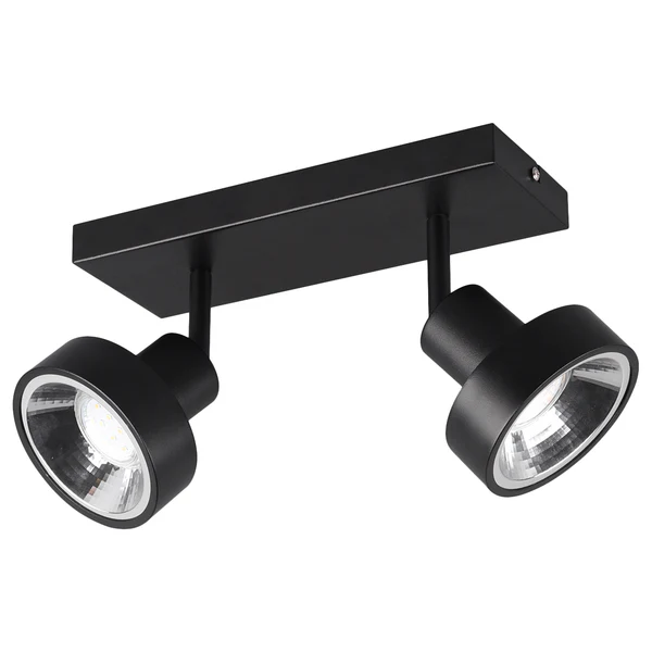 Deckenleuchte Leon - Aluminium - Schwarz - Flammenanzahl: 2 - Image 2