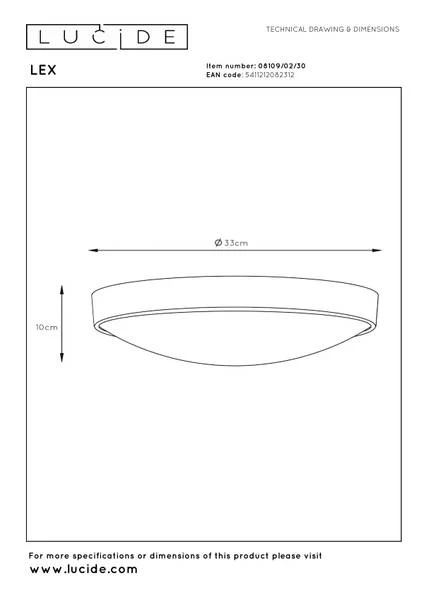 Deckenleuchte Lex - Polypropylen - Schwarz - Durchmesser: 33 cm - Image 7