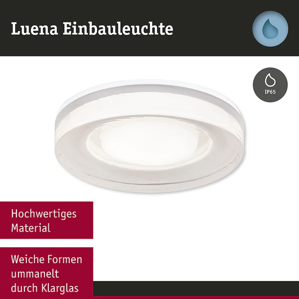 Deckenleuchte Luena - Aluminium / Klarglas - Silber / Weiß - 1-flammig - Durchmesser: 9 cm - Image 10