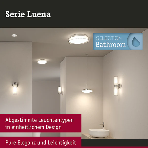 Deckenleuchte Luena - Chrom / Klarglas - Silber / Weiß - 1-flammig - Durchmesser: 35 cm - Image 10