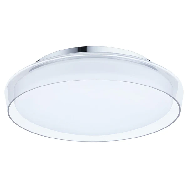 Deckenleuchte Luena - Chrom / Klarglas - Silber / Weiß - 1-flammig - Durchmesser: 35 cm - Image 7