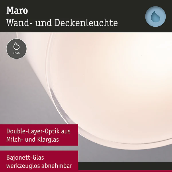 Deckenleuchte Maro Rund - Acrylglas - Weiß - 1-flammig - Image 10