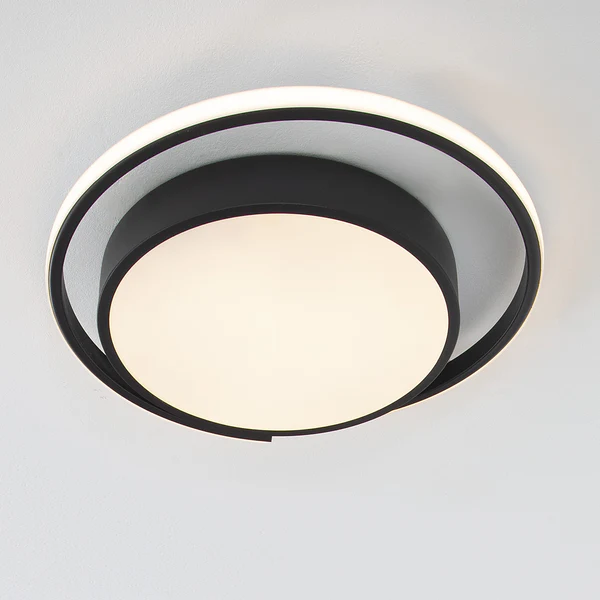 Deckenleuchte Odrey - Aluminium - 1-flammig - Schwarz