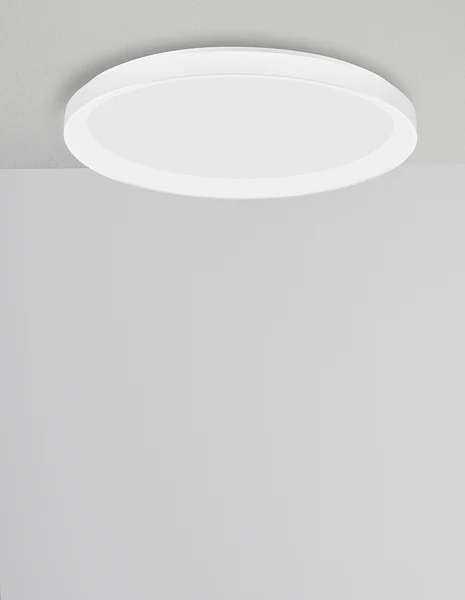 Deckenleuchte Pertino - Aluminium - 1-flammig - Weiß - Durchmesser: 48 cm - Image 4