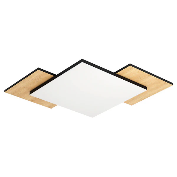 Deckenleuchte Tamuria - Stahl / Polycarbonat - 1-flammig - 44 x 44 cm
