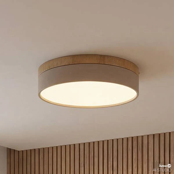 Deckenleuchte Teneo - Eisen - 1-flammig - Beige