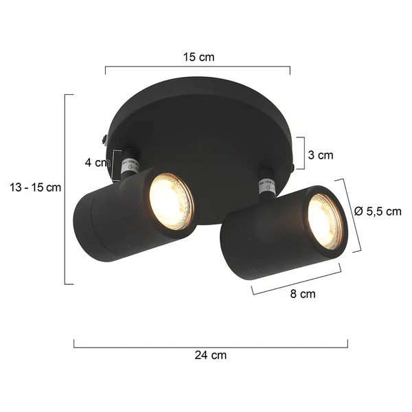 Deckenleuchte Upround - Aluminium - Flammenanzahl: 2 - Image 9