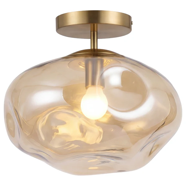 Deckenleuchte Wello - Farbglas / Eisen - 1-flammig - Beige - Image 4