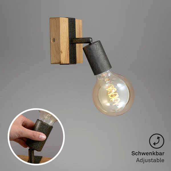 Deckenleuchte Wood Basic - Eisen - 1-flammig - Image 4