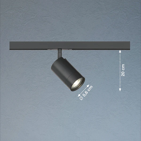Deckenspot HV-Track 6 Lewitz - Eisen - Schwarz - 1-flammig - Image 2