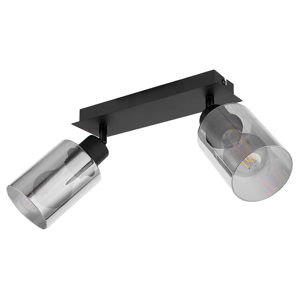Deckenstrahler Hadera - Farbglas / Eisen - 2-flammig - Flammenanzahl: 2 - Image 5