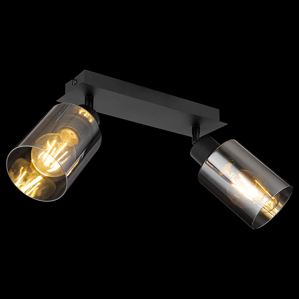 Deckenstrahler Hadera - Farbglas / Eisen - 2-flammig - Flammenanzahl: 2 - Image 9