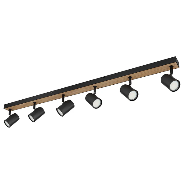 Deckenstrahler Robby - Eisen - Beige / Schwarz - Flammenanzahl: 6 - Image 3