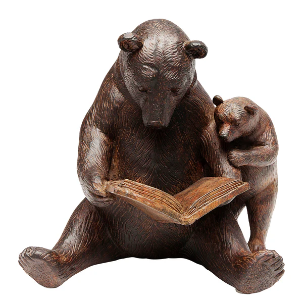Deko Objekt Reading Bears - Braun - Stein - Image 3