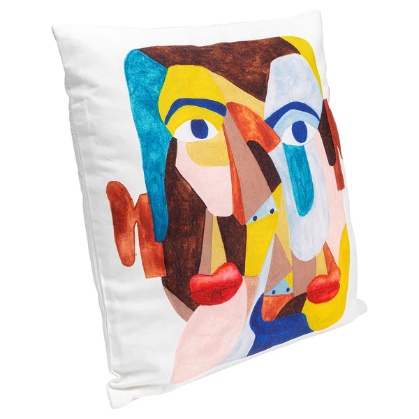 Dekokissen Artistic Face - Polyester - Mehrfarbig - Image 5