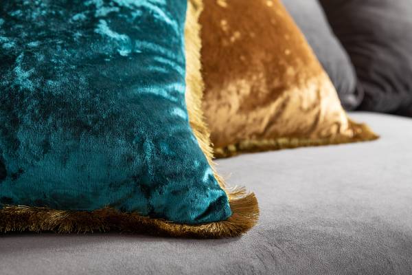 Dekokissen Cannes Petrol - Blau - Polyester PVC - 45 x 8 x 45 cm - Image 7