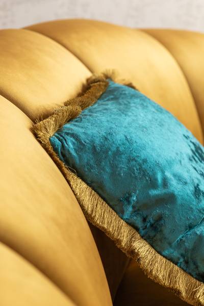 Dekokissen Cannes Petrol - Blau - Polyester PVC - 45 x 8 x 45 cm - Image 9