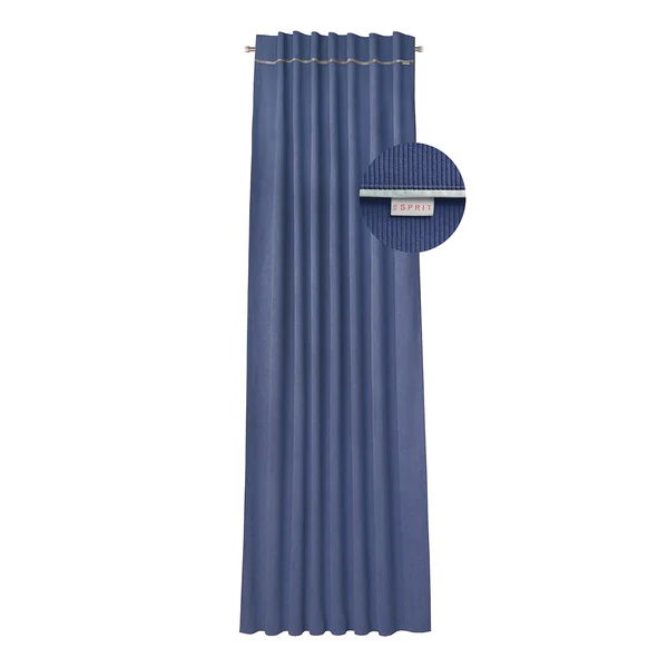 Dekoschal Cord - Polyester - Jeansblau - Image 2