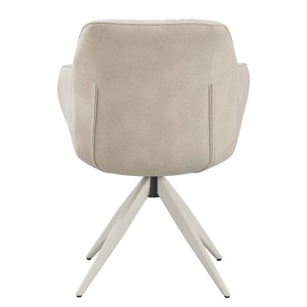 Drehbarer Armlehnenstuhl AIMAN 2er-Set - Beige - Image 6