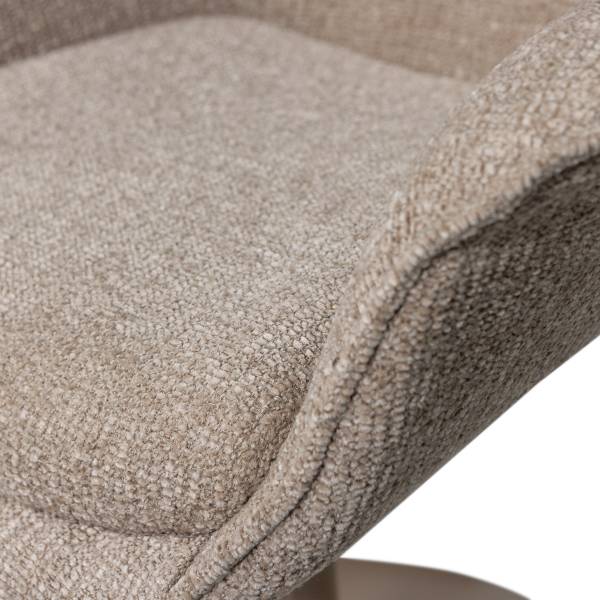 Drehbarer Armlehnenstuhl Marten Typ A - Beige - Chenille - Eisen - 70 x 90 x 66 cm - Image 16