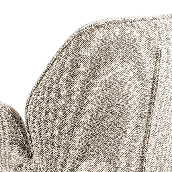 Drehbarer Armlehnenstuhl MORINI - Bouclé Stoff Moena: Beige - Image 10