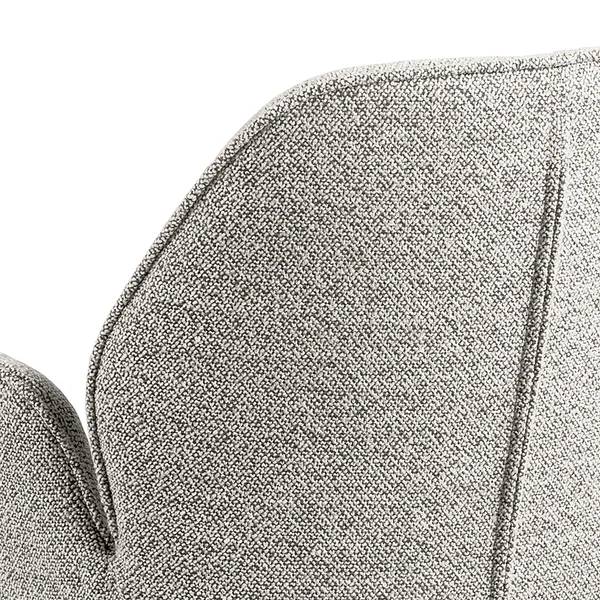 Drehbarer Armlehnenstuhl MORINI - Bouclé Stoff Moena: Grau - Image 8